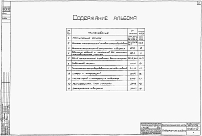 Состав альбома. Типовой проект 901-6-39Альбом 7 Электротехническая часть. Двухсекционные градирни