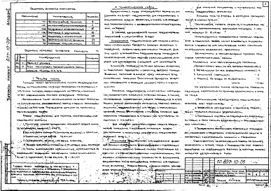 Состав альбома. Типовой проект 807-10-26Альбом 1 Пояснительная записка.Чертежи. Заказные спецификации