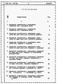 Состав альбома. Типовой проект 188-24-197.86Альбом 6 Ведомости потребности в материалах