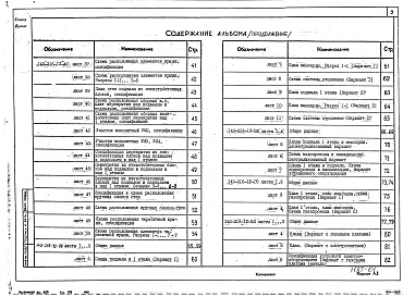 Состав альбома. Типовой проект 143-216-12Альбом 1 Архитектурно-строительные чертежи. Чертежи по инженерному оборудованию