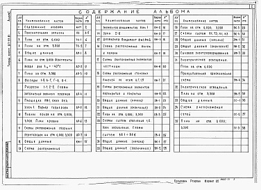 Состав альбома. Типовой проект 817-211.83Альбом 1 Пояснительная записка. Технология производства. Архитектурные решения. Конструкции железобетонные. Отопление и вентиляция. Внутренние водопровод и канализация. Электротехническая часть. Связь и сигнализация