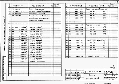 Состав альбома. Типовой проект 409-29-79.86Альбом 7   Чертежи строительных изделий    