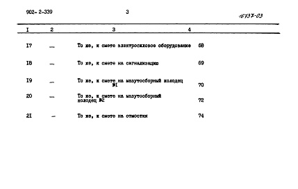 Состав альбома. Типовой проект 902-2-339Альбом 4 Сметы