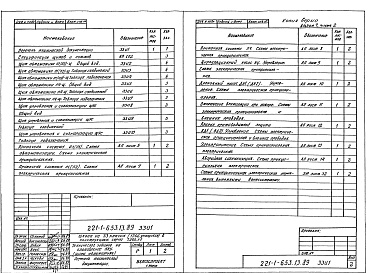 Состав альбома. Типовой проект 221-1-653.13.89Альбом 7 Часть 2. Задание заводу изготовителю щитов автоматики