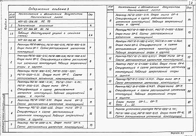 Состав альбома. Типовой проект 407-03-506.88Альбом 3 Строительные чертежи   