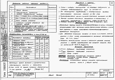 Состав альбома. Типовой проект 87-0108/2Альбом 2 Часть 1.86, 2,3,4,5,6 Архитектурно-строительные чертежи, отопление и вентиляция, водоснабжение и канализация, газоснабжение, электрооборудование, связь и сигнализация выше отм.0.000