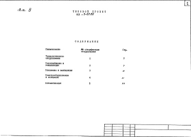 Состав альбома. Типовой проект 801-3-60.86Альбом 4 Спецификации оборудования