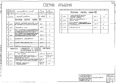 Состав альбома. Типовой проект 903-1-21/71Альбом 9 Санитарно-техническая чать