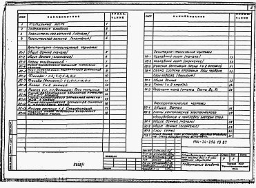 Состав альбома. Типовой проект 144-24-256.13.87Альбом 1 Архитектурно-строительная, санитарно-техническая и электротехническая части