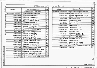 Состав альбома. Типовой проект 416-7-235.86Альбом 3 Строительные изделия.  