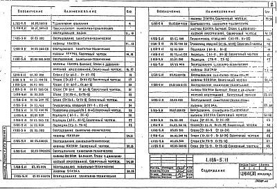 Состав альбома. Серия 1.188-5 ЖелезобетонныеВыпуск 11 Санитарно-техническое оборудование разобщенных и совмещенных кабин типа "Колпак" из тяжелого цементного бетона и керамзитобетона для жилых зданий с теплым чердаком
