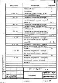 Состав альбома. Типовой проект 212-1-317с.85Альбом 8 Ведомости потребности в материалах