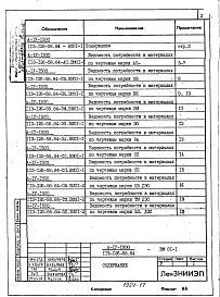 Состав альбома. Типовой проект 113-126-58.84Альбом 6 Изделия заводского изготовления. Часть 1. Ячеистобетонные изделия. Опалубка и армирование