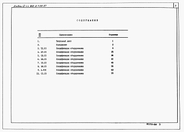 Состав альбома. Типовой проект 902-2-436.87Альбом 7 Спецификации оборудования