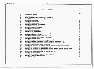 Состав альбома. Типовой проект 184-24-233.13.87Альбом 3 Сметы