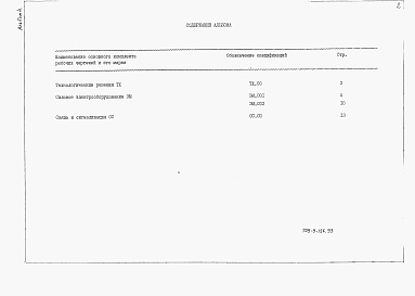 Состав альбома. Типовой проект 400-030.86Альбом 2 Отопление и вентиляция. Внутренние водопровод и канализация. Силовое электрооборудование. Автоматизация, электроосвещение.     