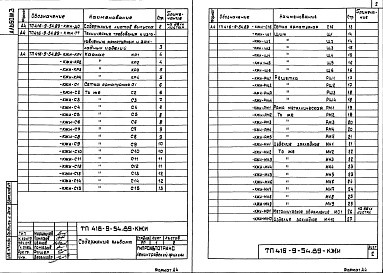 Состав альбома. Типовой проект 416-9-54.89Альбом 3 Строительные изделия