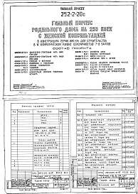 Состав альбома. Типовой проект 252-2-20сАльбом 16 Чертежи задания заводу-изготовителю