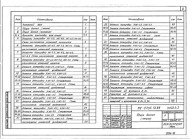 Состав альбома. Типовой проект 90-0235.13.88Альбом 13 УАС.2-3.2 Узлы архитектурно-строительных решений поворотных блок-секций. Структурное построение фасадов №2