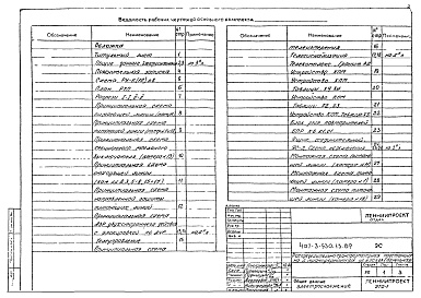 Состав альбома. Типовой проект 407-3-530.13.89Альбом 1 Электротехническая часть     