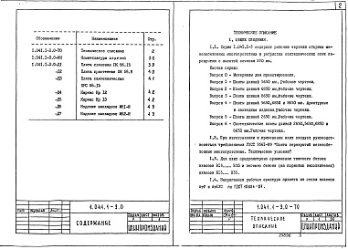 Состав альбома. Серия 1.041.1-3 СборныеВыпуск 0 Материалы для проектирования