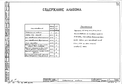 Состав альбома. Типовой проект 7-05-515/66Альбом 2 Механико-технологическая часть