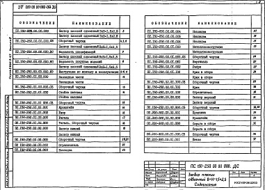 Состав альбома. Серия 3.820.2-47 ЗатворыВыпуск 2 Затвор плоский сдвоенный ВхН = 1,5х2,5 (ПС 1,5 х 2,5)