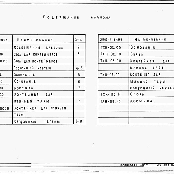 Состав фльбома. Типовой проект 805-9-6.84Альбом 3 – Нетиповые технологические конструкции.    