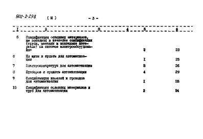 Состав альбома. Типовой проект 902-2-298Альбом 3 Заказные спецификации  