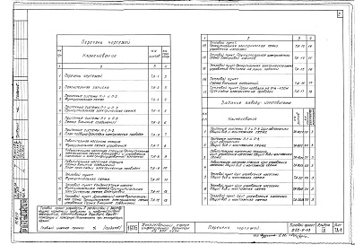 Состав альбома. Типовой проект 252-9-43Альбом  4 Автоматика сантехнических систем и задание заводу-изготовителю по шкафам управления