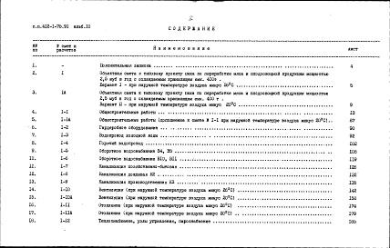 Состав альбома. Типовой проект 412-1-75.91Альбом 10 Сметы. Часть 1