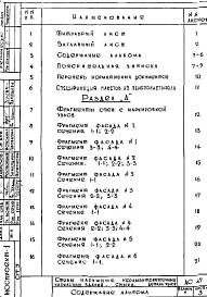 Состав альбома. Шифр ДС 47Альбом 1 Рабочие чертежи 