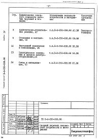 Состав альбома. Типовой проект П-II-150-338.86Альбом 4 Ведомости потребности в материалах     