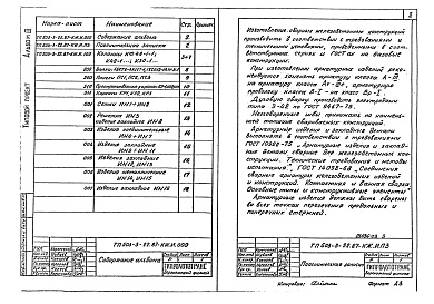 Состав альбома. Типовой проект 503-3-22.87Альбом 3 Строительные изделия    