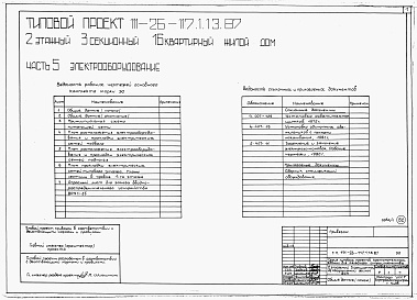 Состав альбома. Типовой проект 111-26-117.1.13.87Альбом 1 Части 0, 01, 02, 03, 1, 2, 3, 4, 5, 6 Общие архитектурно-строительные решения. Архитектурно-строительные решения ниже отм. 0,000. Отопление и вентиляция ниже отм. 0,000. Внутренние водопровод и канализация ниже отм. 0,000. Архитектурно-строительн