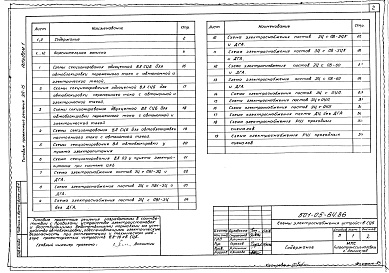 Состав альбома. Типовой проект 501-05-64.86Альбом 1 Рабочие чертежи и пояснительная записка