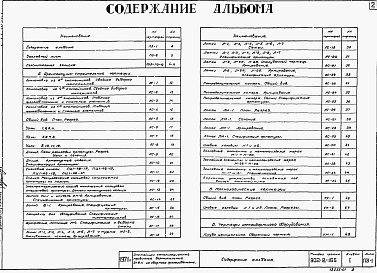 Состав альбома. Типовой проект 902-2-165Альбом 1 Пояснительная записка и чертежи