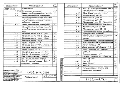 Состав альбома. Серия 1.465.1-14 ЖелезобетонныеВыпуск 7 Светоаэрационные и зенитные фонари. Чертежи КМ.
