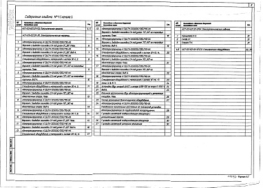 Состав альбома. Типовой проект 407-03-621.91Альбом 1 Пояснительная записка. Электротехнические чертежи. Строительные конструкции