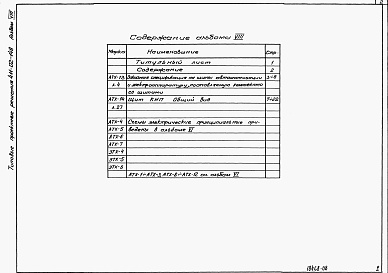 Состав альбома. Типовой проект 411-02-148Альбом 8  Задание заводу-изготовителю на щиты по ОСТ 36.13-76.     