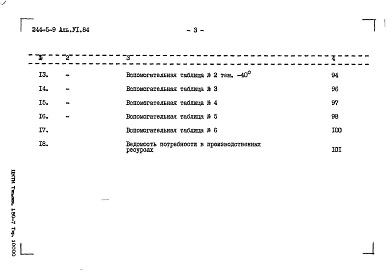 Состав альбома. Типовой проект 244-5-9Альбом 6 Сметы