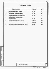 Состав альбома. Типовой проект 902-9-36.85Альбом 12 Ведомости потребности в материалах