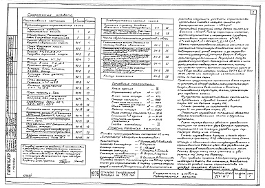 Состав альбома. Типовой проект 264-14-7Альбом 1 Архитектурно-строительные, электротехнические и звукотехнические чертежи