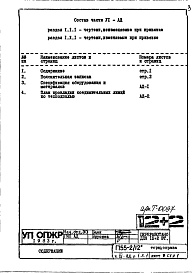 Состав альбома. Типовой проект П55-2/12Часть 6-АД Элементы объединенной диспетчерской системы  Раздел 1.Х.1 Чертежи, изменяемые при привязке Торец справа
