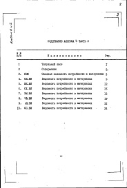 Состав альбома. Типовой проект 416-1-227.89Альбом 6 Ведомости потребности в материалах