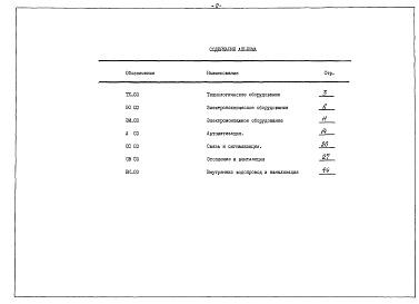 Состав альбома. Типовой проект 709-4-8.89Альбом 2 Спецификации оборудования     