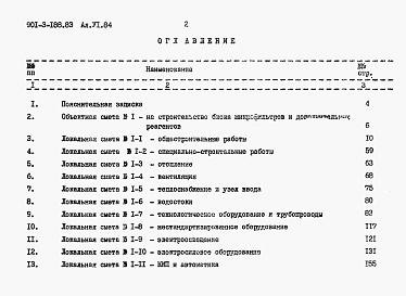 Состав альбома. Типовой проект 901-3-188.83Альбом 6 Сметы    