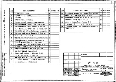 Состав альбома. Типовой проект 244-04-51Альбом 1 Примерное решение генплана