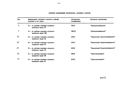 Состав альбома. Типовой проект 409-29-76.85Альбом 8  Сборник спецификаций оборудования.   