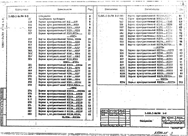Состав альбома. Серия 1.020.1-2с/89 КонструкцииВыпуск 2-8 Часть 2 Колонны сечением 400х400 мм для зданий с высотой этажей 4,8 и 4,8(6,0) м. Пространственные каркасы. Рабочие чертежи. Для несейсмических районов